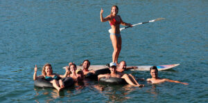 Group of people in water